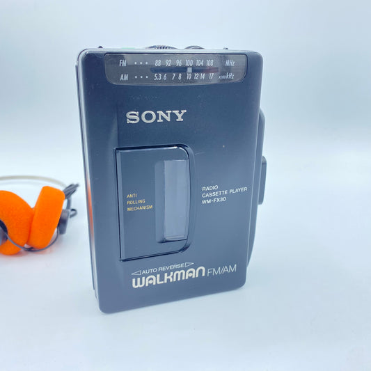 Sony Walkman WM-FX30 AM/FM Cassette Player ~ New Belts ~ Reconditioned!