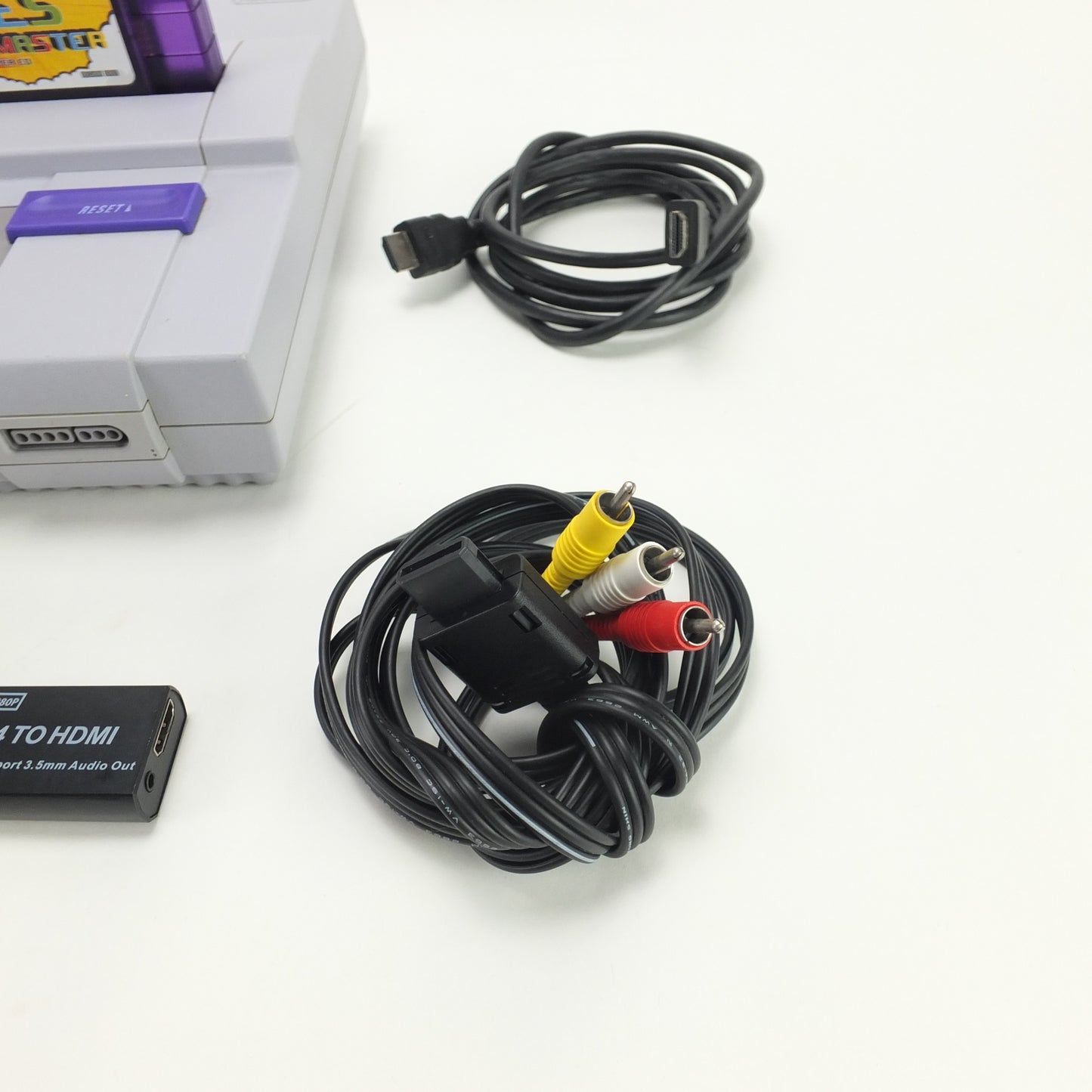 Super Nintendo SNES Complete with Games Controllers HDMI SNS-001 Mario Brothers