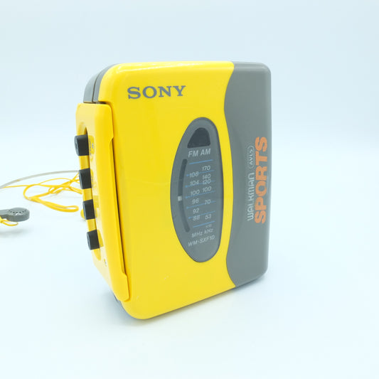 Sony Walkman WM-SXF10 Sports AM/FM Cassette Player ~ New Belts Reconditioned!